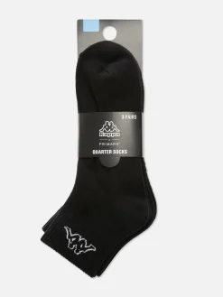 Socken|Sportbekleidung|Primark „Kappa X “ Crew-Socken In Viertellänge, 3er-Pack Schwarz
