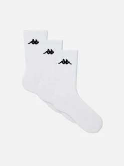 Socken|Primark „Kappa X “ Crew-Socken, 3er-Pack Weiß
