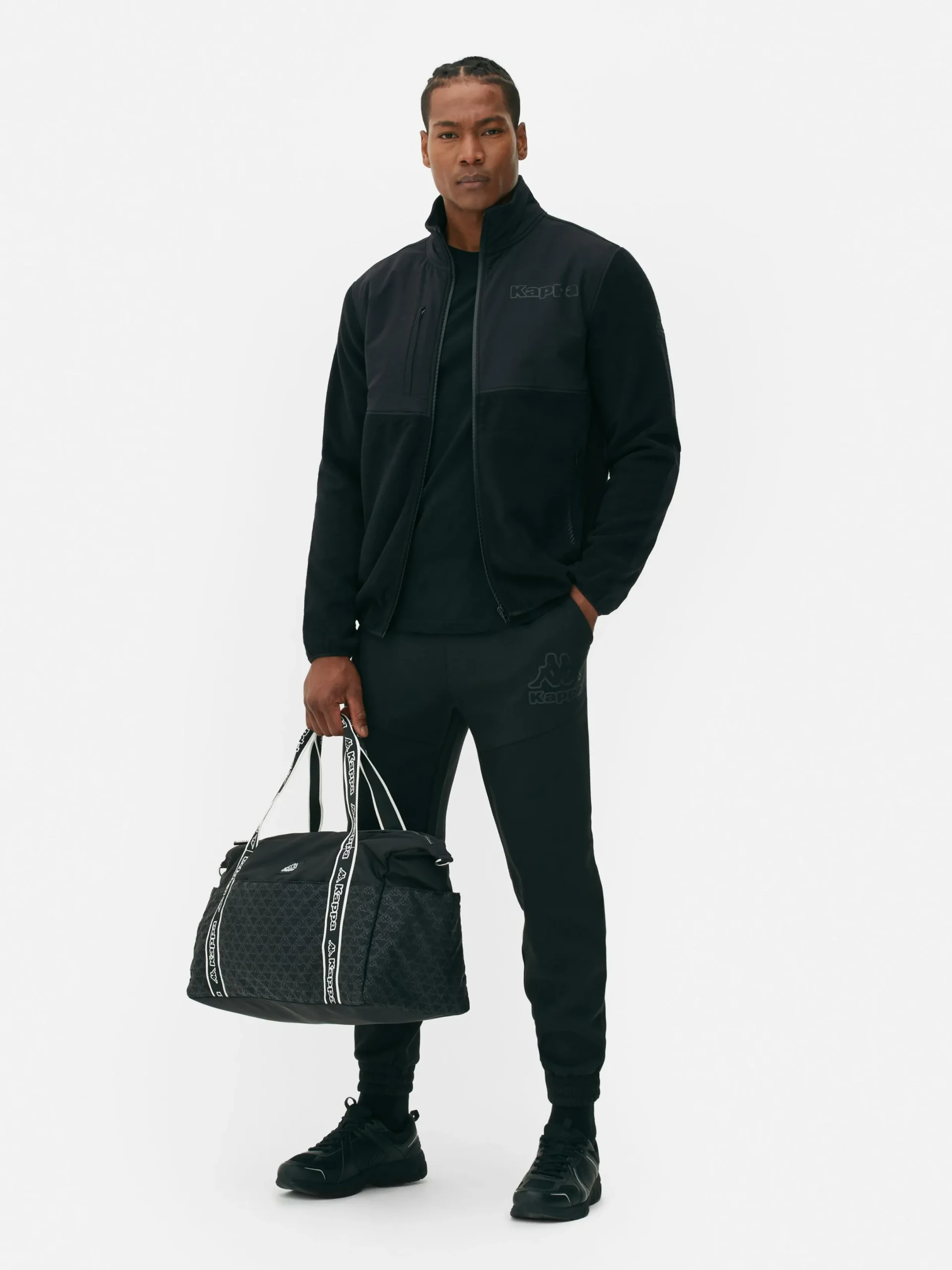 Jacken Und Mäntel|Sportbekleidung|Primark „Kappa X “ Fleece-Jacke Mit Reißverschluss Schwarz