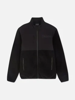 Jacken Und Mäntel|Sportbekleidung|Primark „Kappa X “ Fleece-Jacke Mit Reißverschluss Schwarz