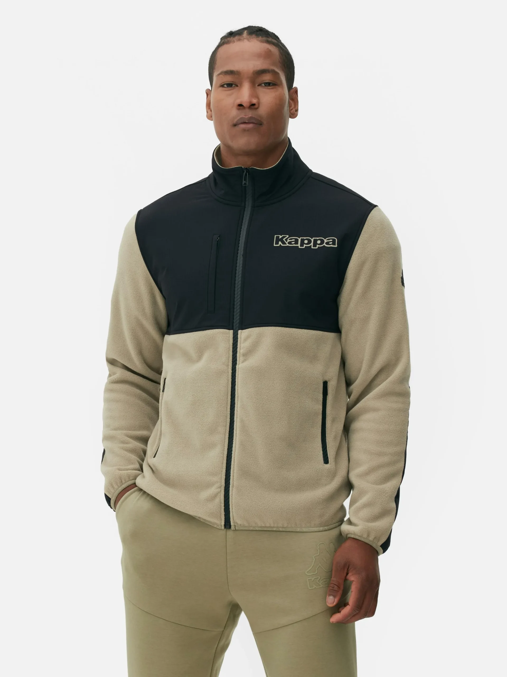 Jacken Und Mäntel|Sportbekleidung|Primark „Kappa X “ Fleece-Jacke Mit Reißverschluss Oliv