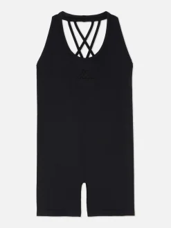 Fitnesskleidung Und Activewear|Primark „Kappa X “ Nahtloser Einteiler Schwarz