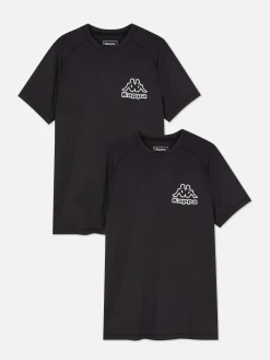 Sportbekleidung|Tops Und T-Shirts|Primark „Kappa X “ Performance-T-Shirt, 2er-Pack Schwarz