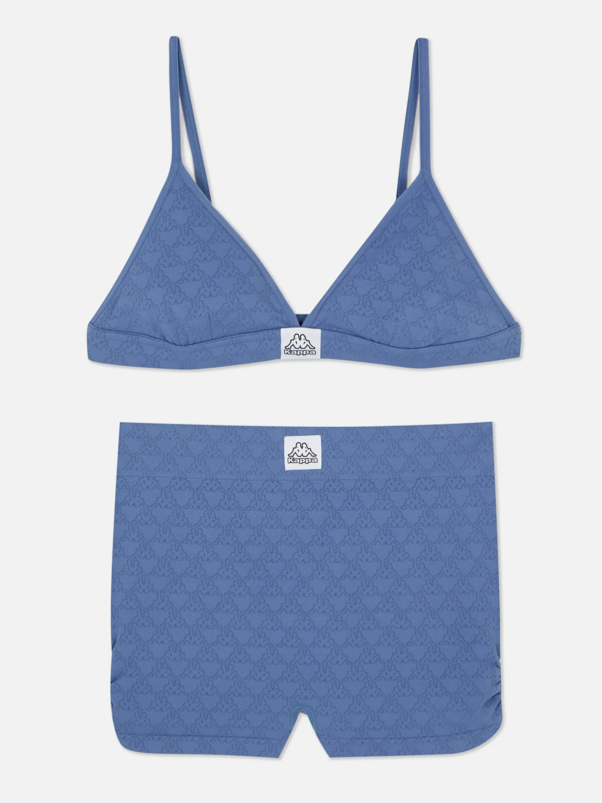 Dessous-Sets|Primark „Kappa X “ Set Aus Nahtlosem Bralette-BH Und Shorts Blau