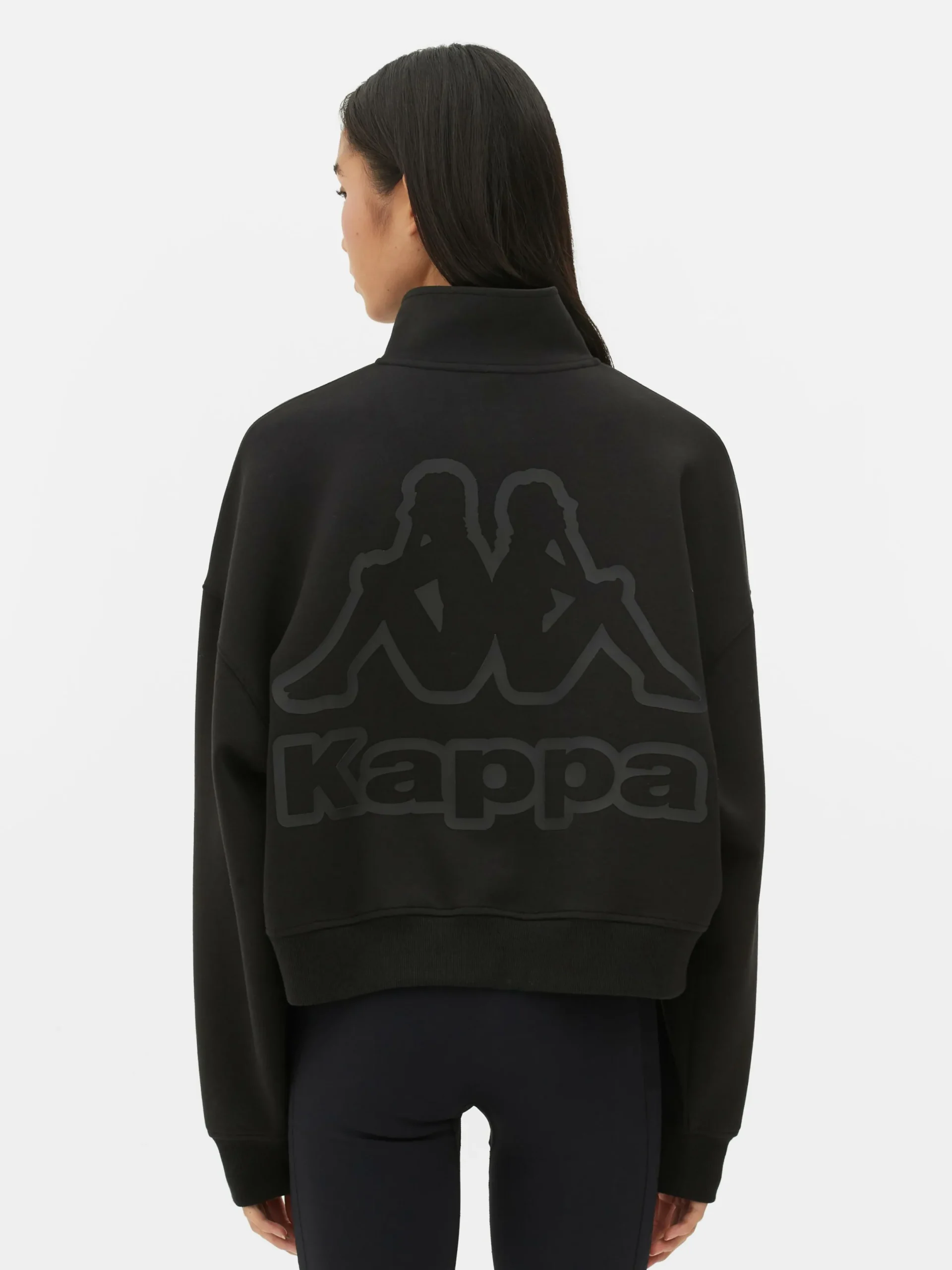Fitnesskleidung Und Activewear|Primark „Kappa X “ Sweatshirt Mit Reißverschluss Schwarz