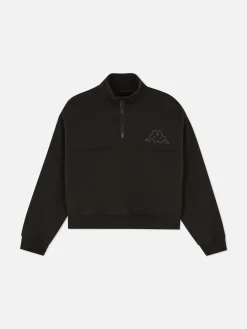 Fitnesskleidung Und Activewear|Primark „Kappa X “ Sweatshirt Mit Reißverschluss Schwarz