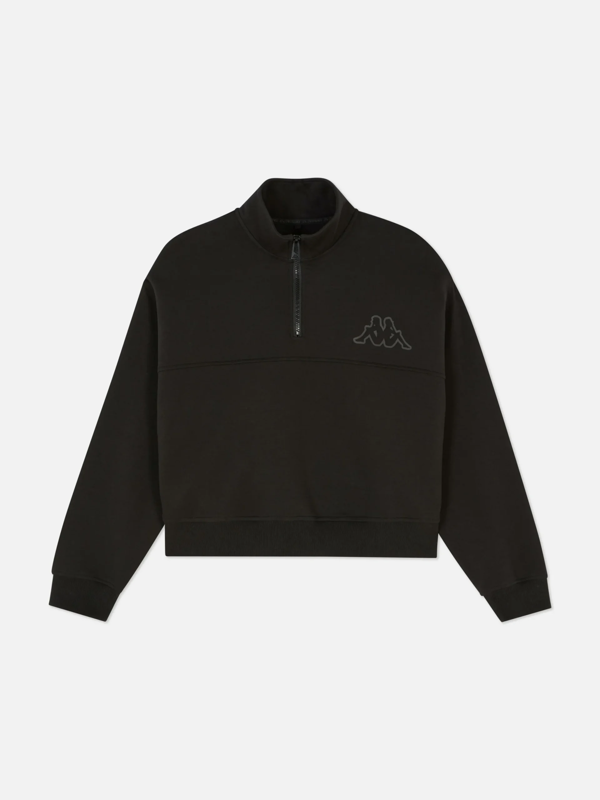 Fitnesskleidung Und Activewear|Primark „Kappa X “ Sweatshirt Mit Reißverschluss Schwarz