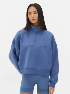 Fitnesskleidung Und Activewear|Primark „Kappa X “ Sweatshirt Mit Reißverschluss Blau