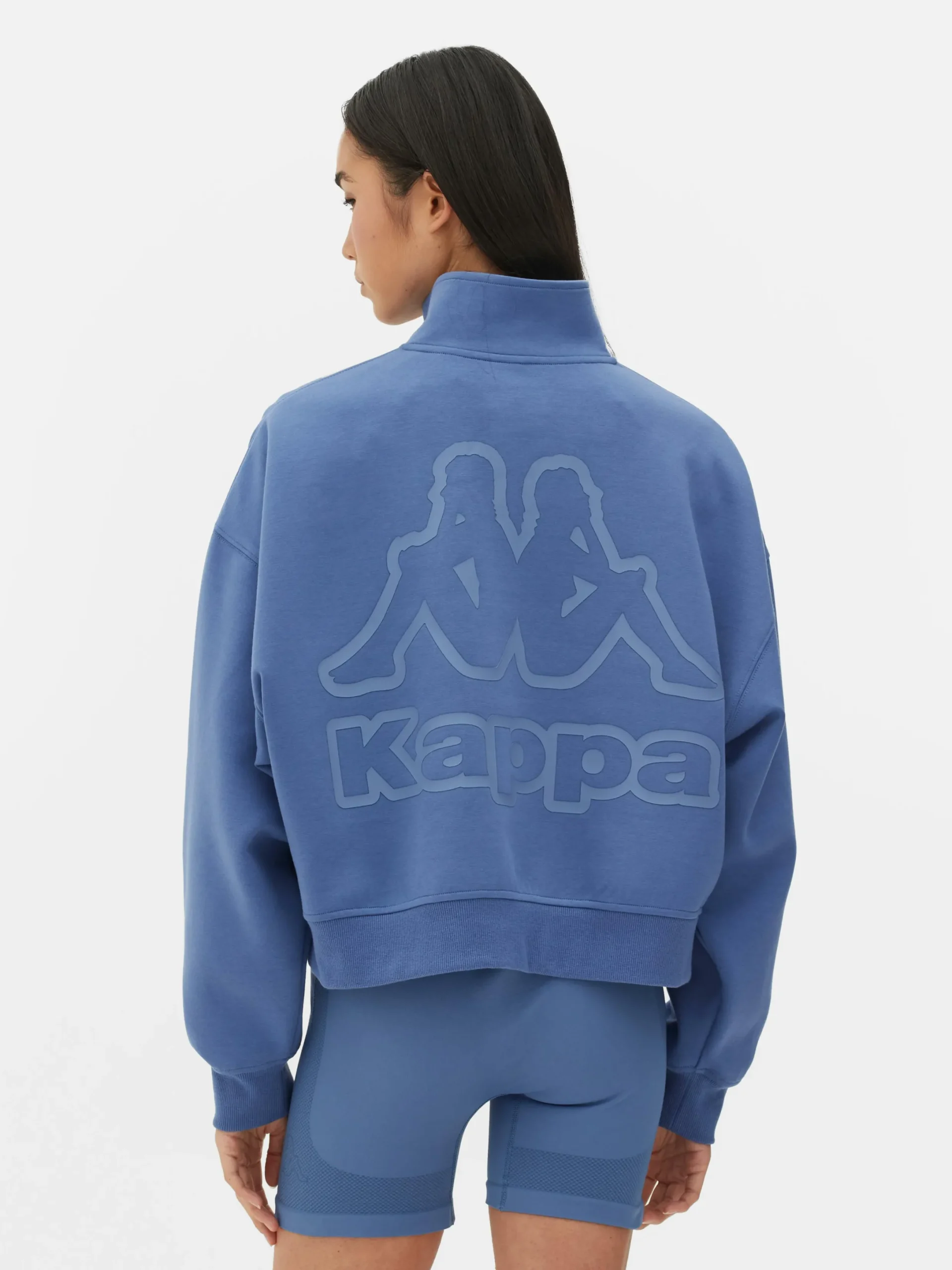 Fitnesskleidung Und Activewear|Primark „Kappa X “ Sweatshirt Mit Reißverschluss Blau