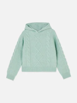 Pullover Und Cardigans|Primark Kapuzenpullover Mit Zopfstrickmuster Grün