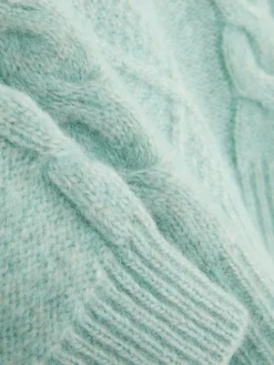 Pullover Und Cardigans|Primark Kapuzenpullover Mit Zopfstrickmuster Grün