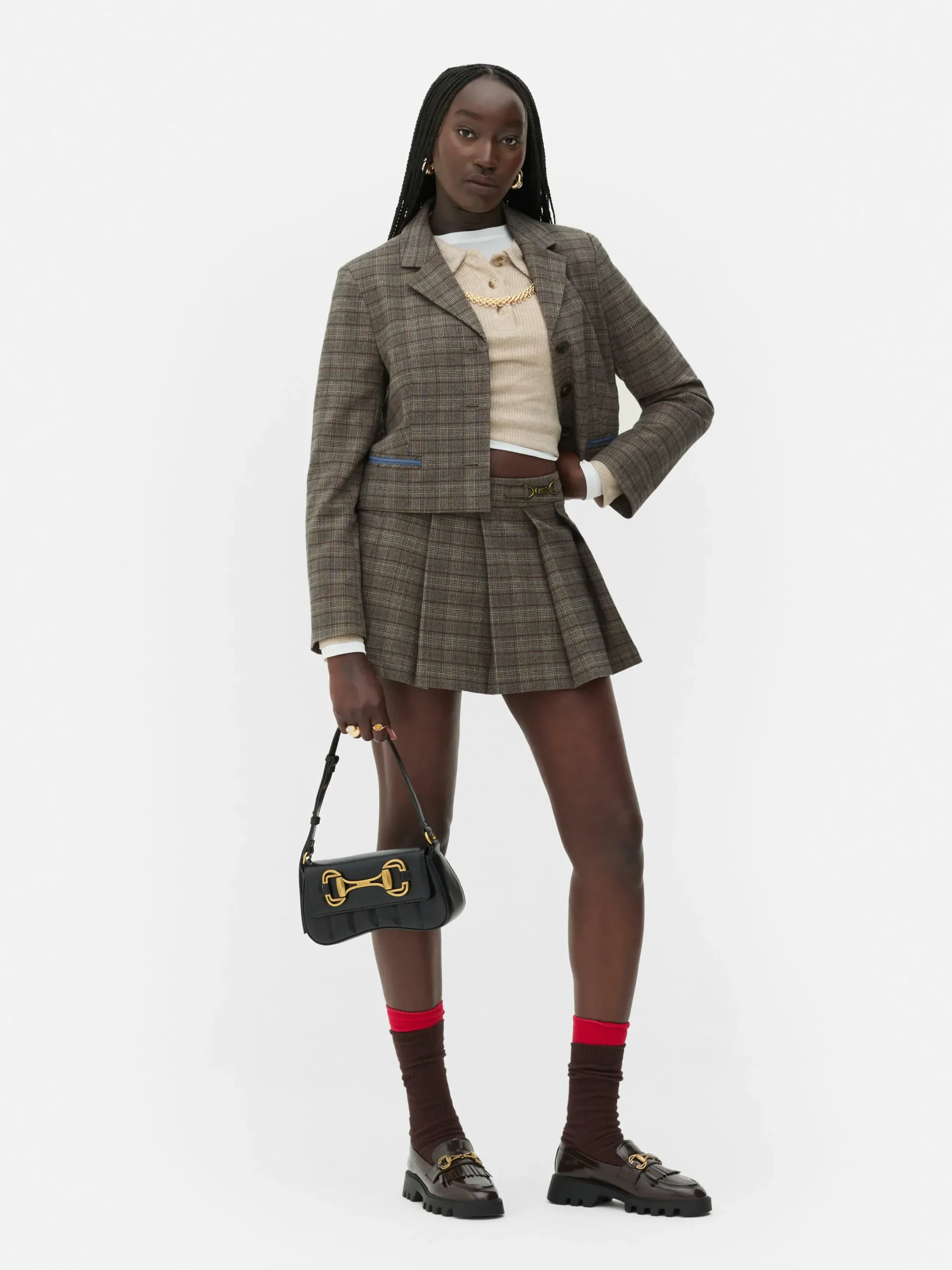 Shorts|Röcke|Primark Karierter „Rita Ora“ Mini-Skort Mit Trensendetails Multi
