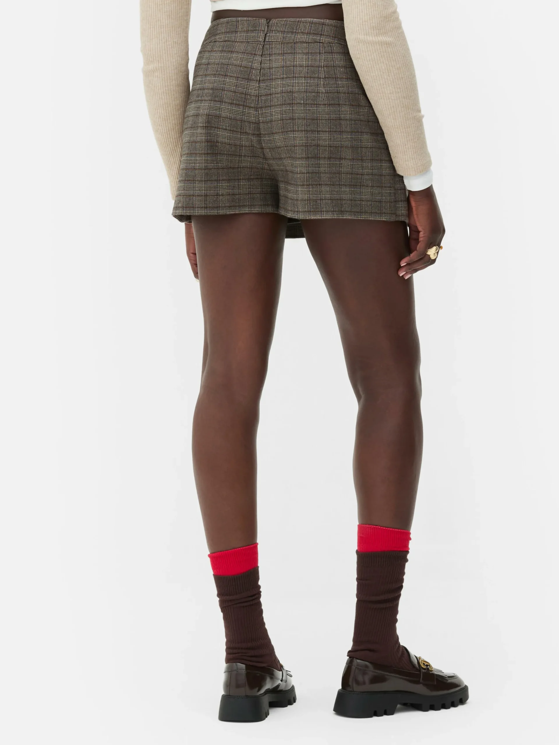 Shorts|Röcke|Primark Karierter „Rita Ora“ Mini-Skort Mit Trensendetails Multi