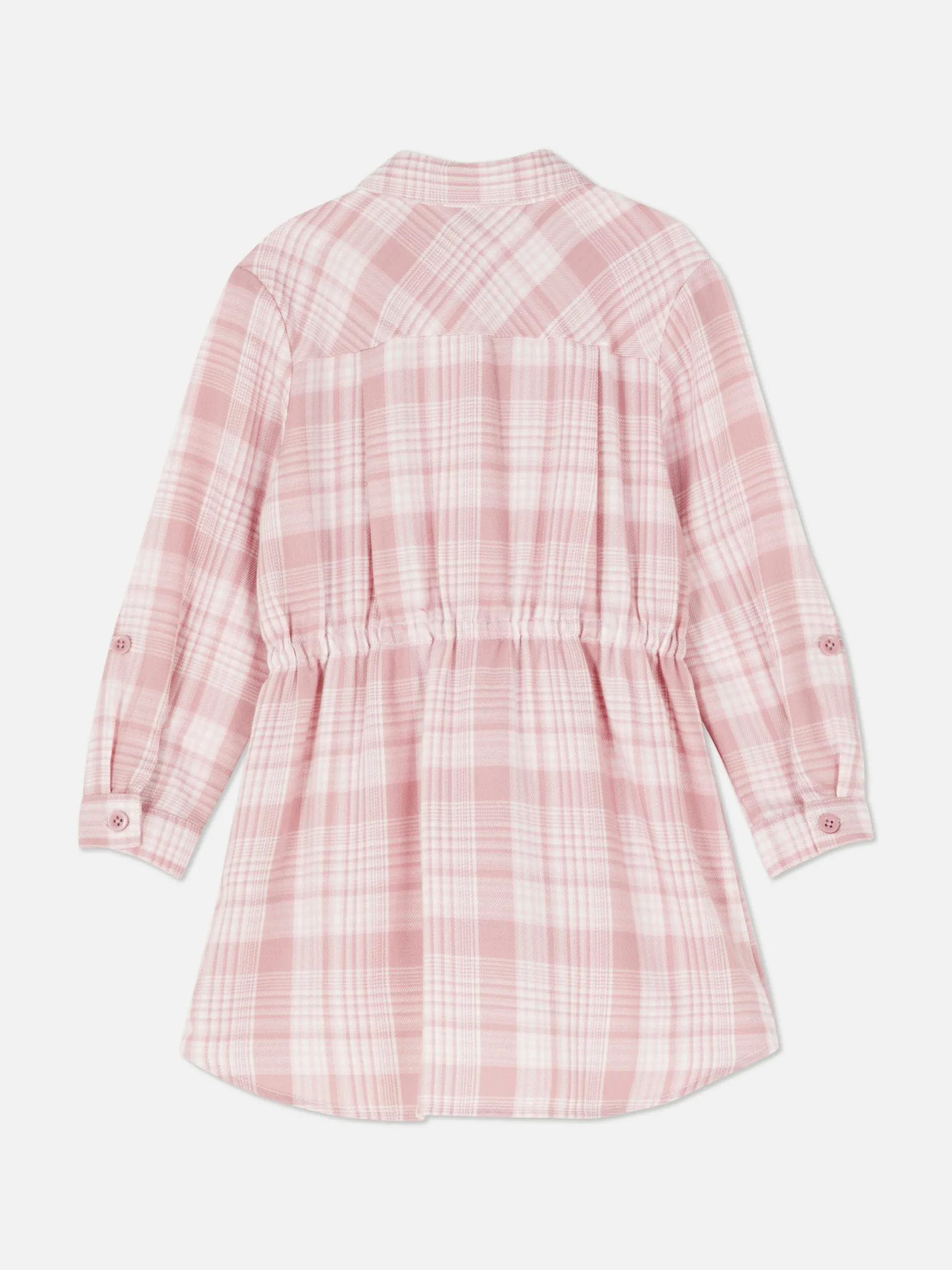 Kleider|Primark Kariertes Blusenkleid Rosa