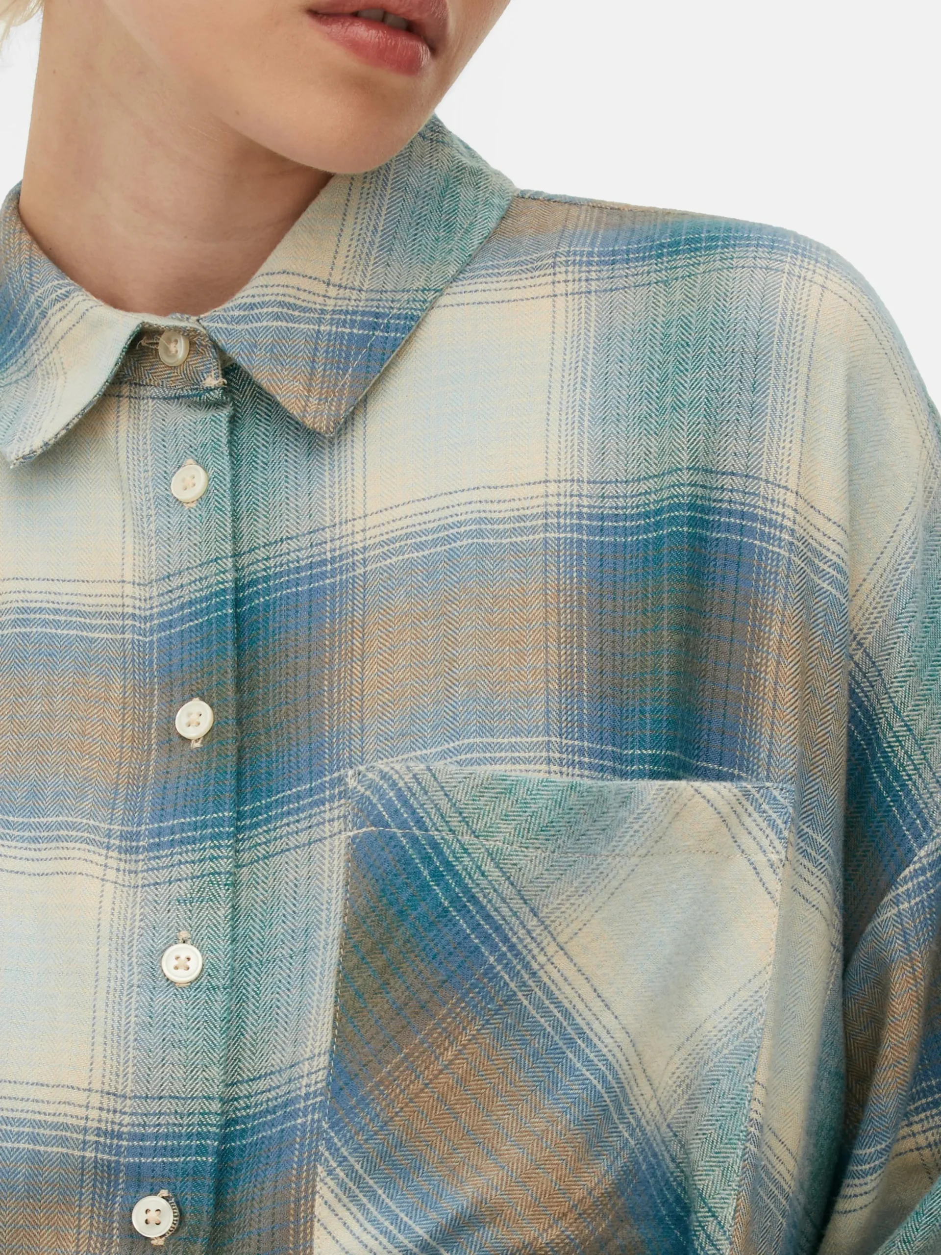 Blusen|Primark Kariertes Hemd In Boyfriend-Fit Blau