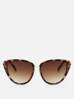 Sonnenbrillen|Primark Katzenaugen-Sonnenbrille Mit Metall-Steg Braun