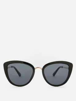 Sonnenbrillen|Primark Katzenaugen-Sonnenbrille Mit Metallsteg Schwarz