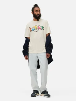 Tops Und T-Shirts|Primark „Keith Haring“ T-Shirt Mit Untitled (Dance)-Print Ecrufarben