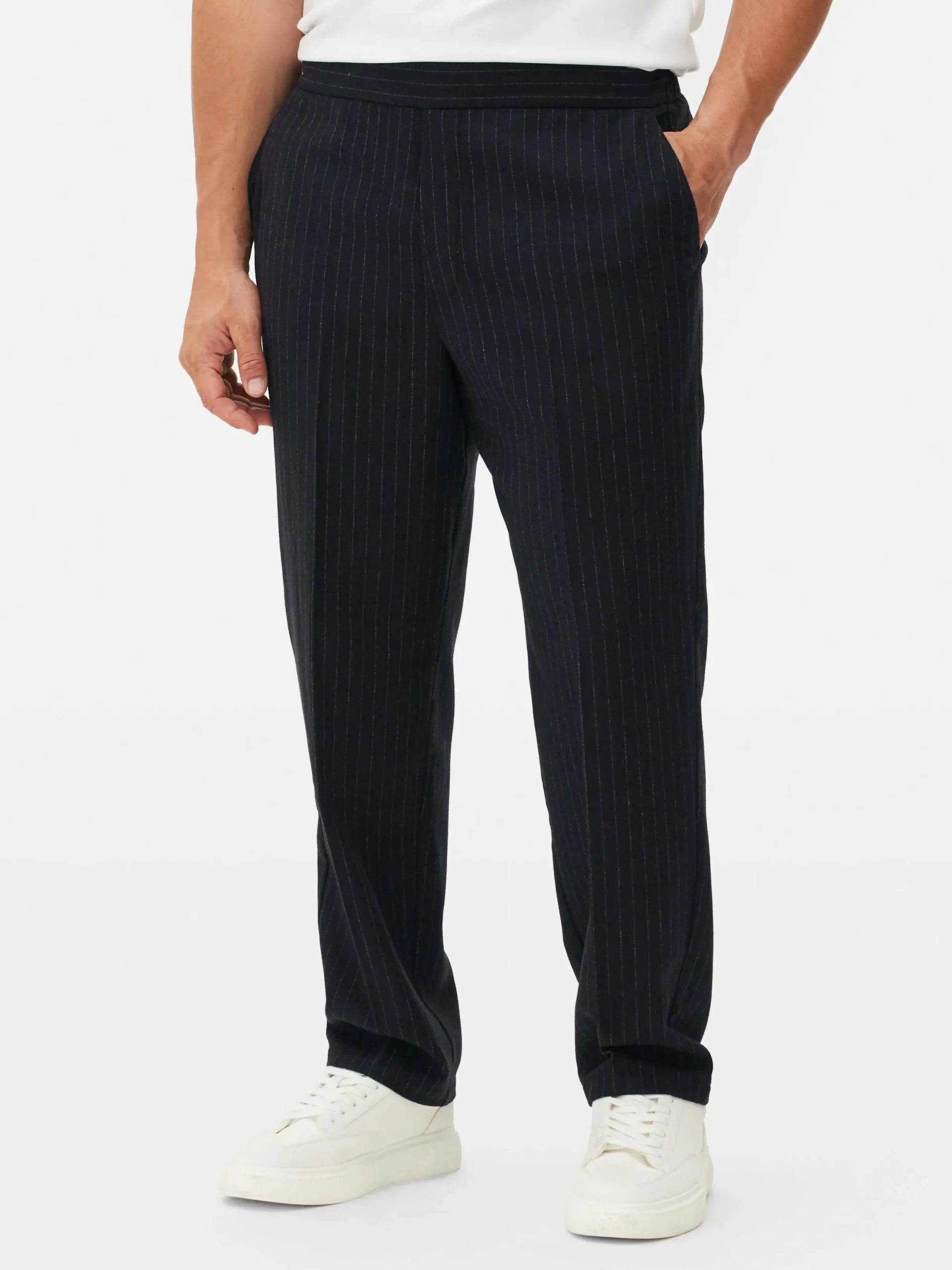 Hosen|Primark „Kem“ Hose Mit Nadelstreifen Marineblau