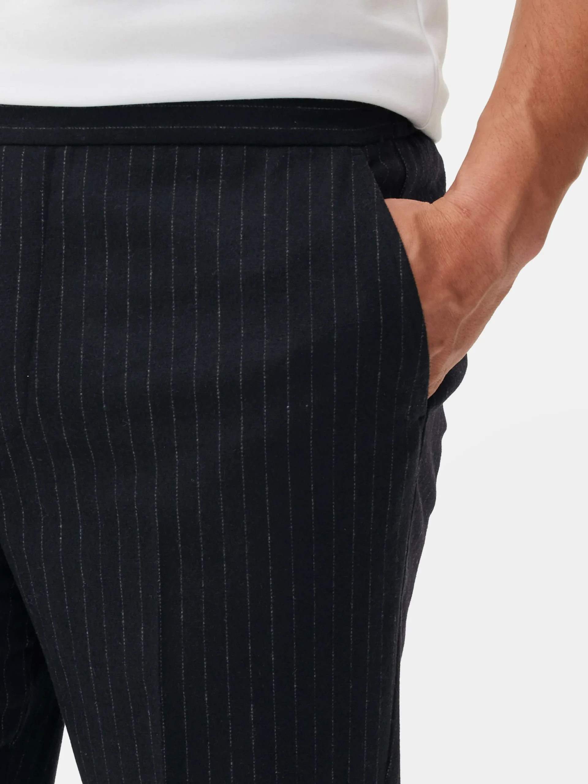 Hosen|Primark „Kem“ Hose Mit Nadelstreifen Marineblau