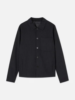 Jacken Und Mäntel|Primark „Kem“ Jacke Mit Nadelstreifen Und Knopfleiste Marineblau