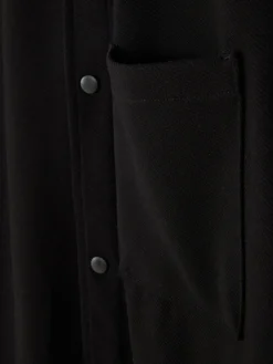 Hemden|Primark „Kem“ Jersey-Hemdjacke Schwarz