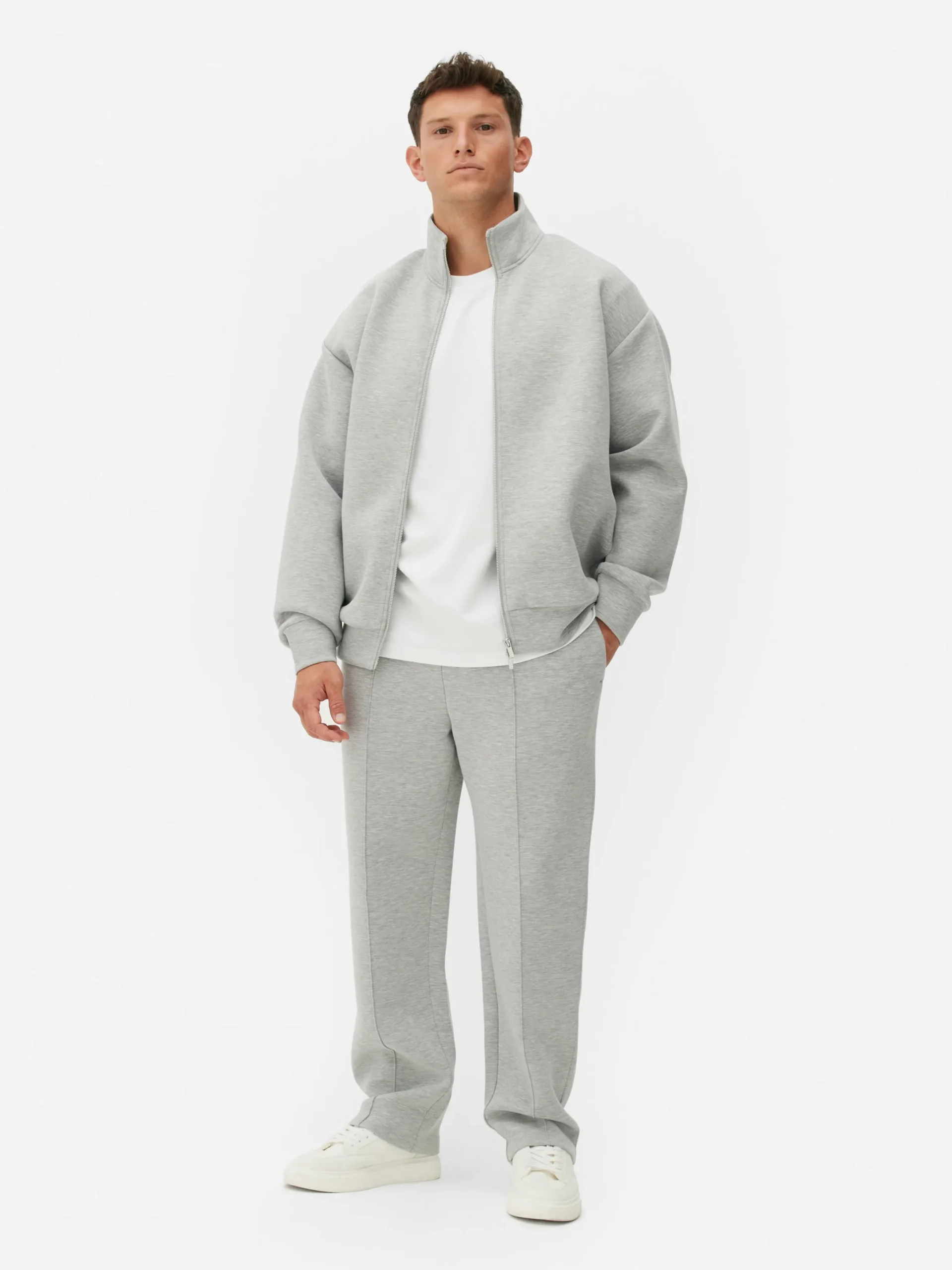 Hoodies Und Sweatshirts|Primark „Kem“ Sweatshirt Mit RV-Trichterkragen Grau meliert