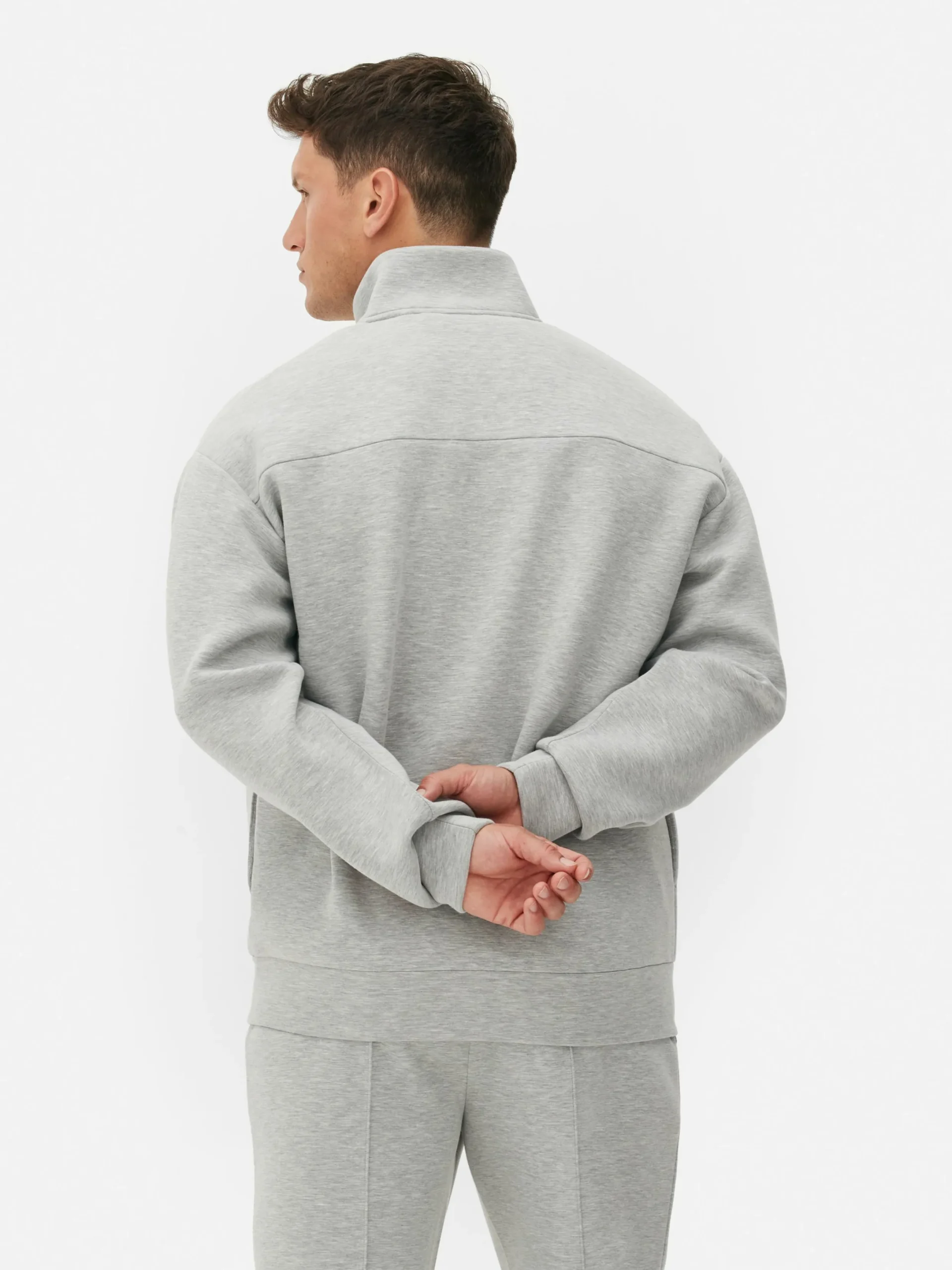 Hoodies Und Sweatshirts|Primark „Kem“ Sweatshirt Mit RV-Trichterkragen Grau meliert