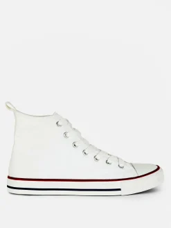 Sneakers|Primark Klassische High-Top-Sneaker Aus Canvas Weiß