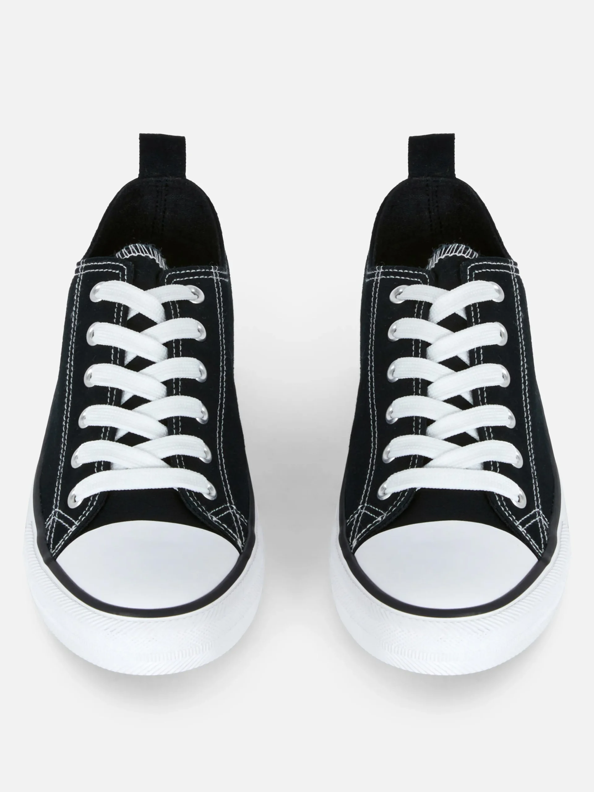 Sneakers|Primark Klassische Low-Top Canvas-Sneaker Schwarz/Weiß