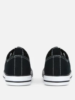 Sneakers|Primark Klassische Low-Top Canvas-Sneaker Schwarz/Weiß