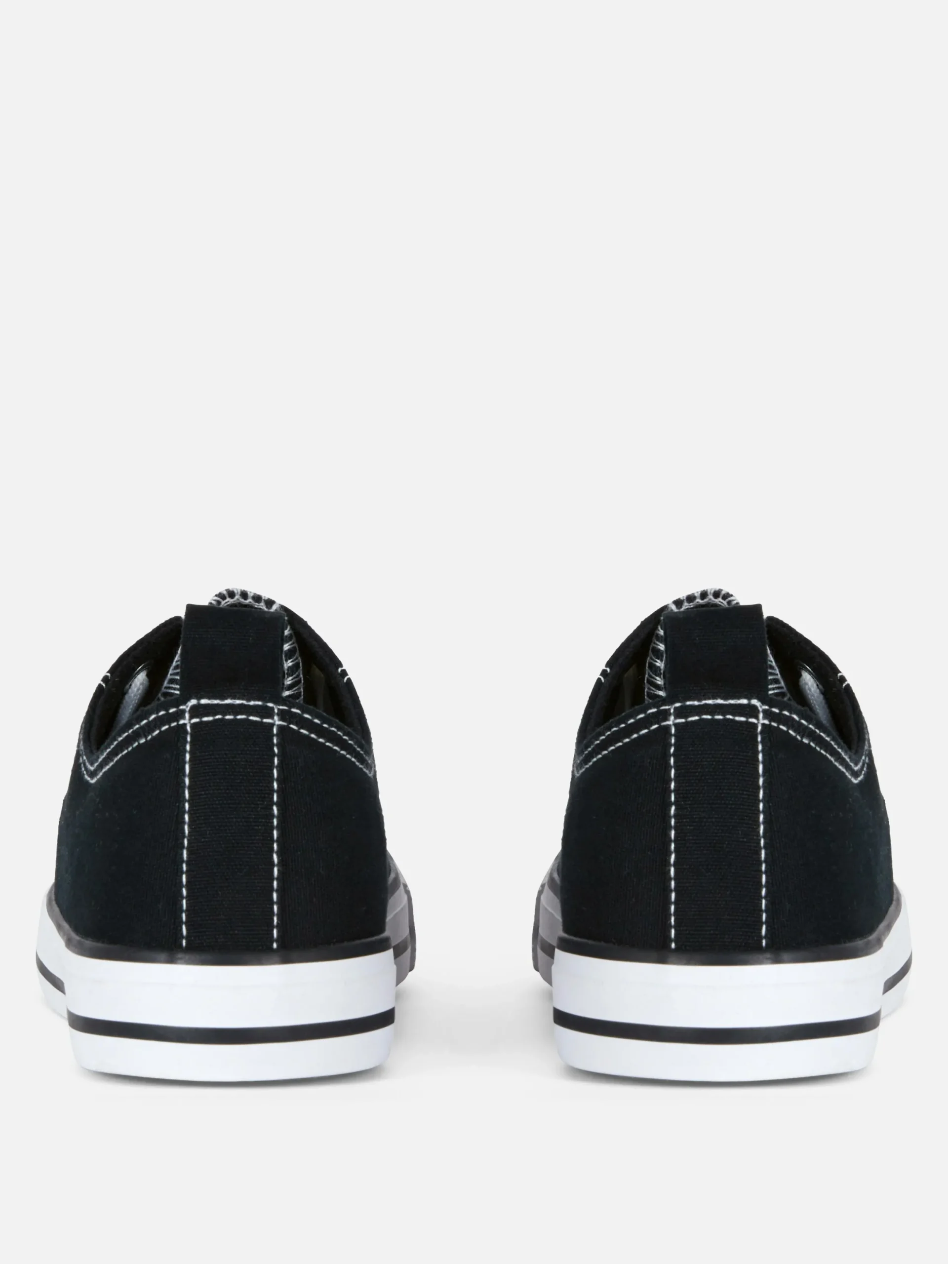 Sneakers|Primark Klassische Low-Top Canvas-Sneaker Schwarz/Weiß
