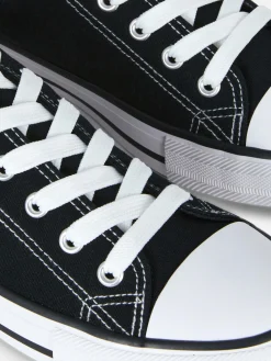 Sneakers|Primark Klassische Low-Top Canvas-Sneaker Schwarz/Weiß