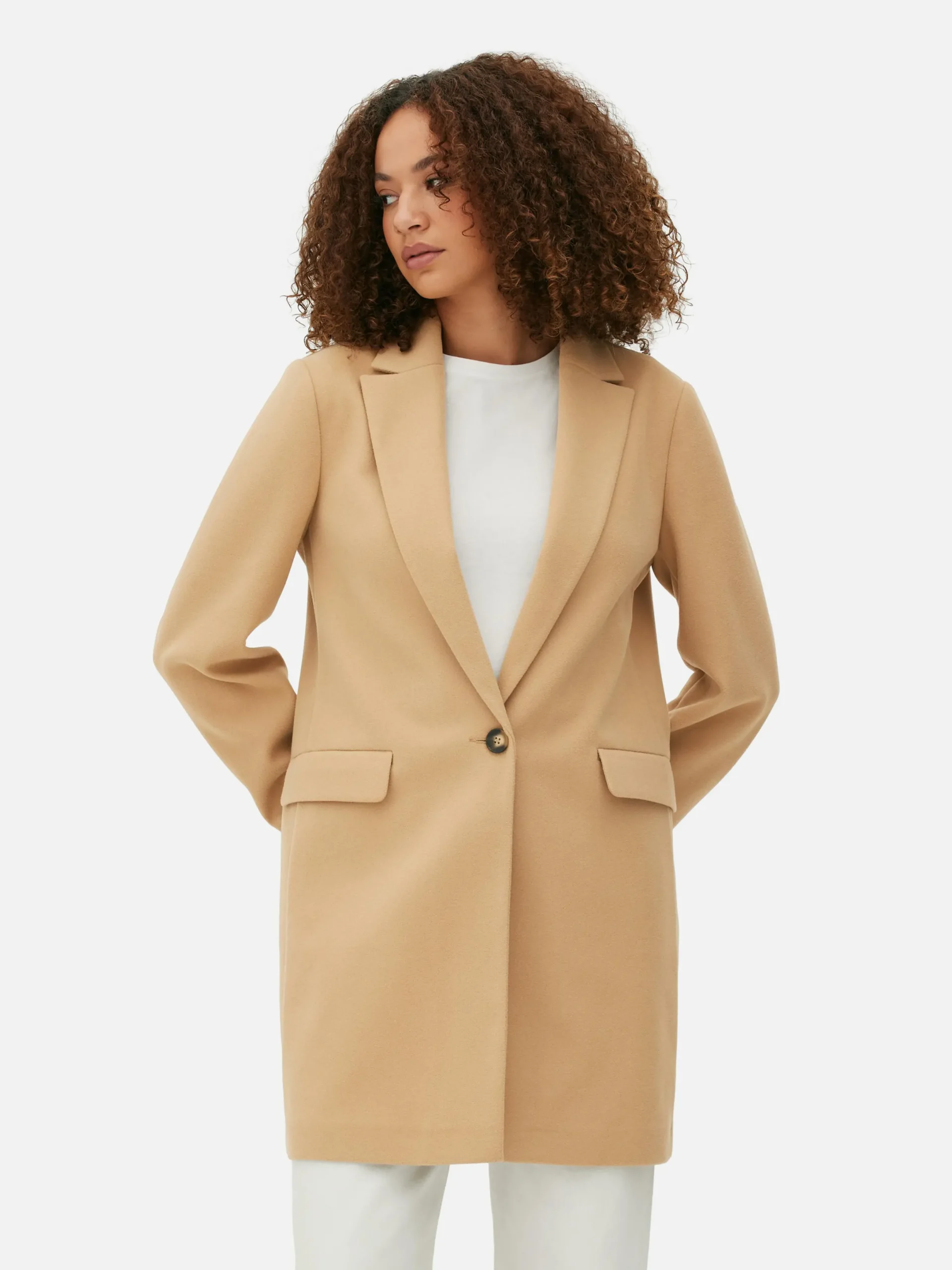 Jacken Und Mäntel|Primark Klassischer Einreihiger Mantel Kamelbraun