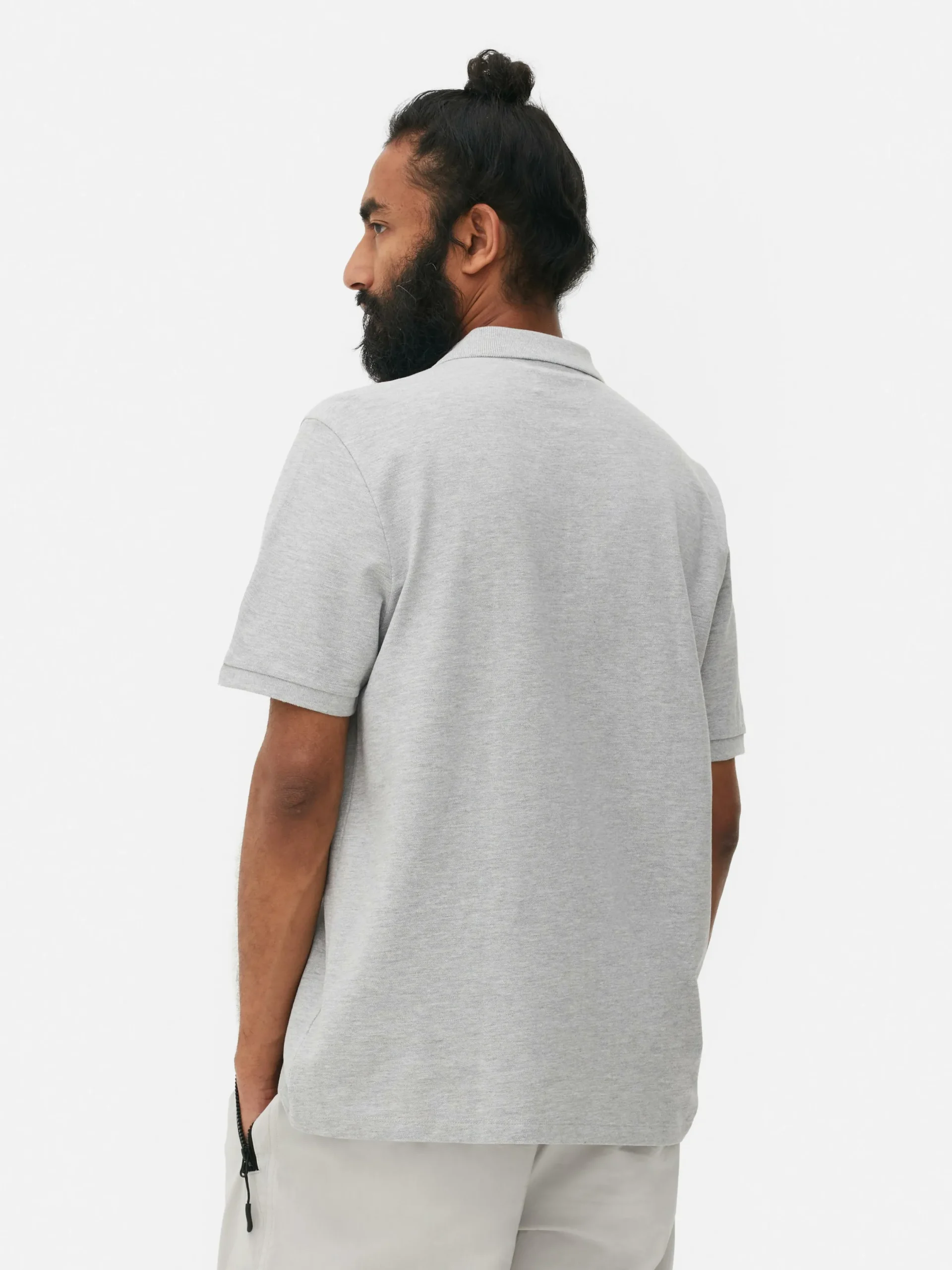 Tops Und T-Shirts|Primark Klassisches Piqué-Polohemd Grau meliert