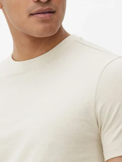 Tops Und T-Shirts|Primark Klassisches Stretch-T-Shirt Hellbeige