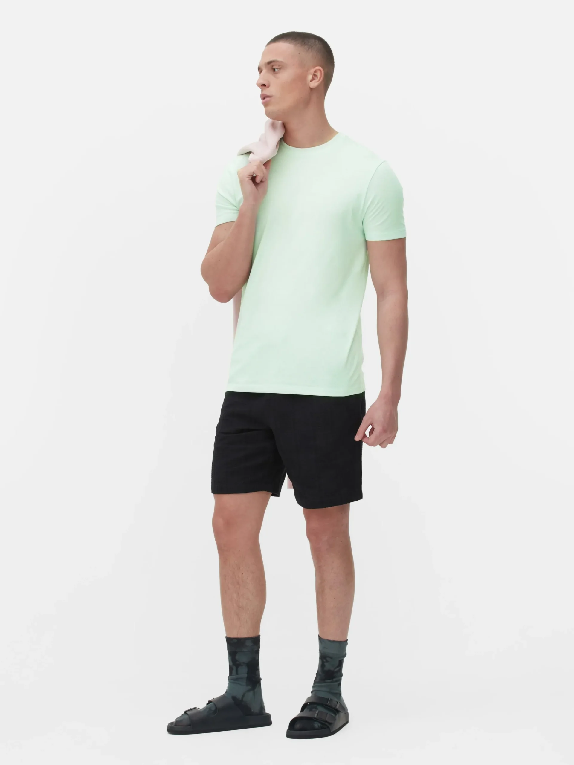 Tops Und T-Shirts|Primark Klassisches Stretch-T-Shirt Mintgrün