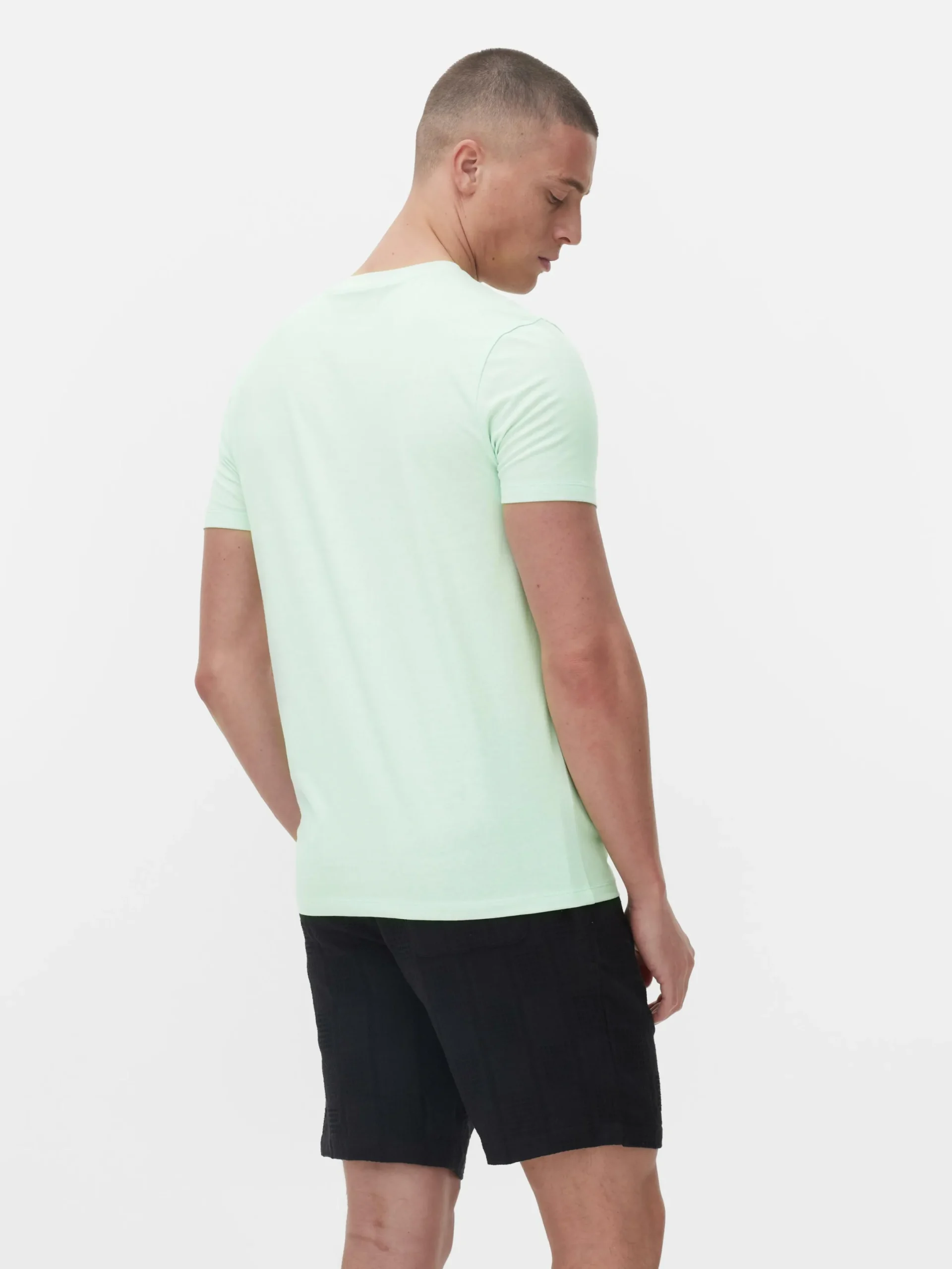 Tops Und T-Shirts|Primark Klassisches Stretch-T-Shirt Mintgrün