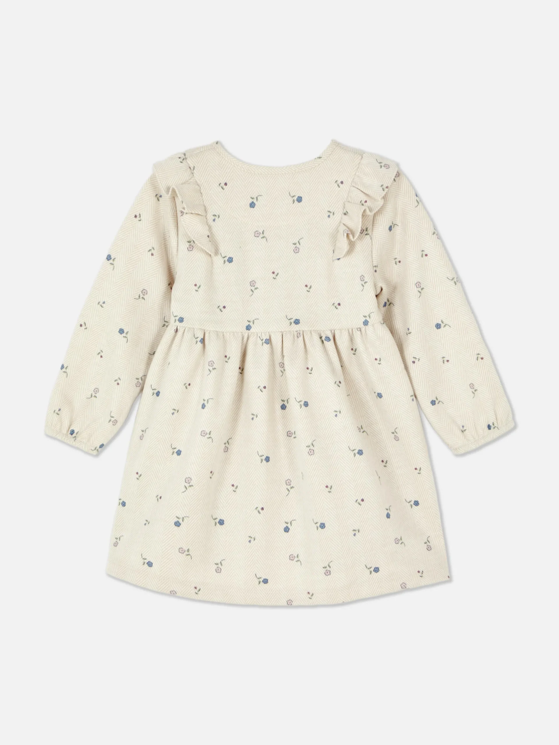 Kleider Und Röcke|Primark Kleid Mit Blumenmuster Und Rüschen Hellbeige