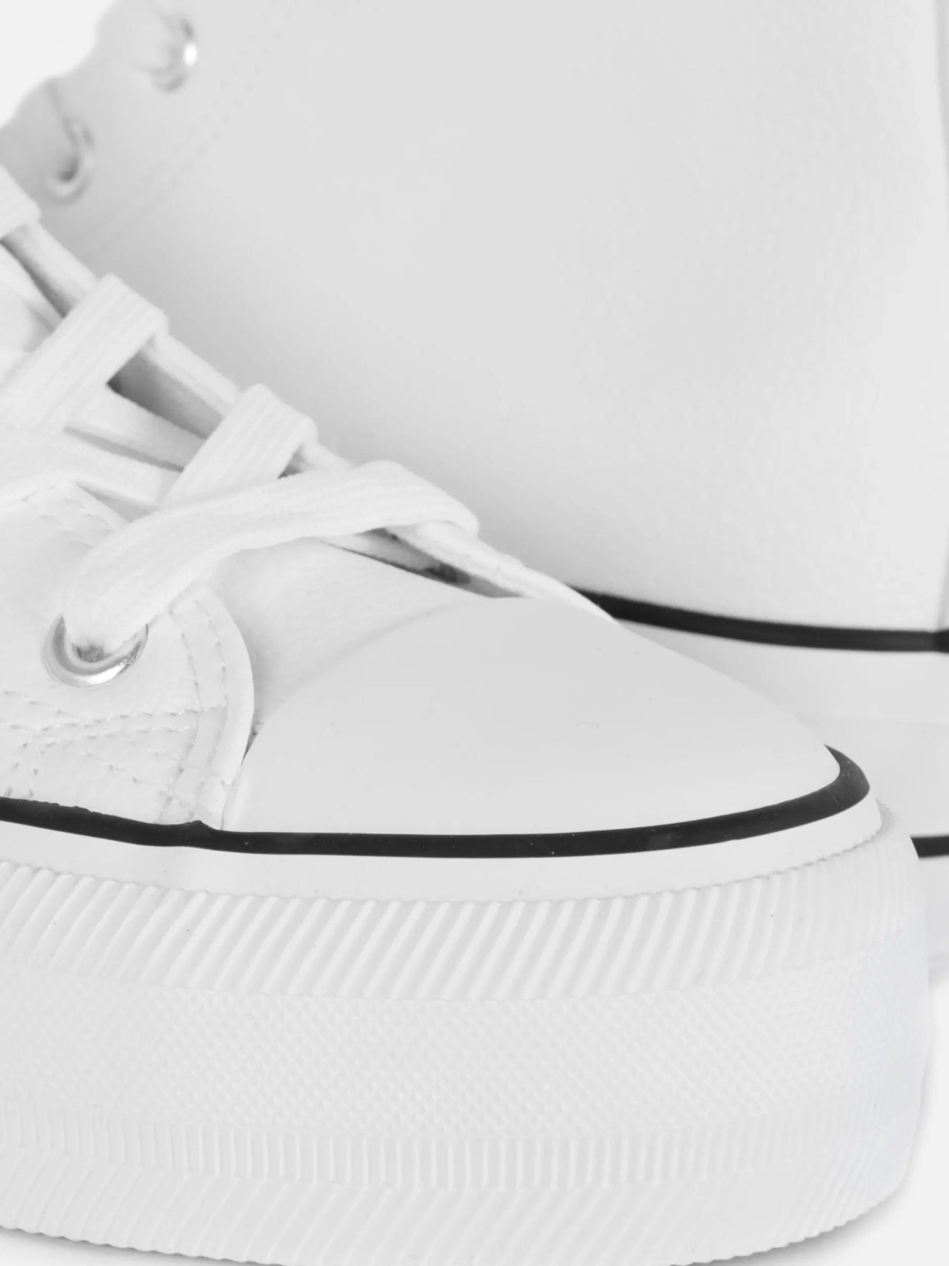 Sneakers|Primark Knöchelhohe Flatform-Sneaker Aus Kunstleder Weiß