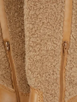 Stiefel|Primark Kniehohe „Rita Ora“ Borg-Stiefel Beige