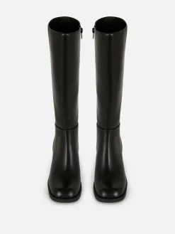 Stiefel|Primark Kniehohe Stiefel Mit Absatz Schwarz