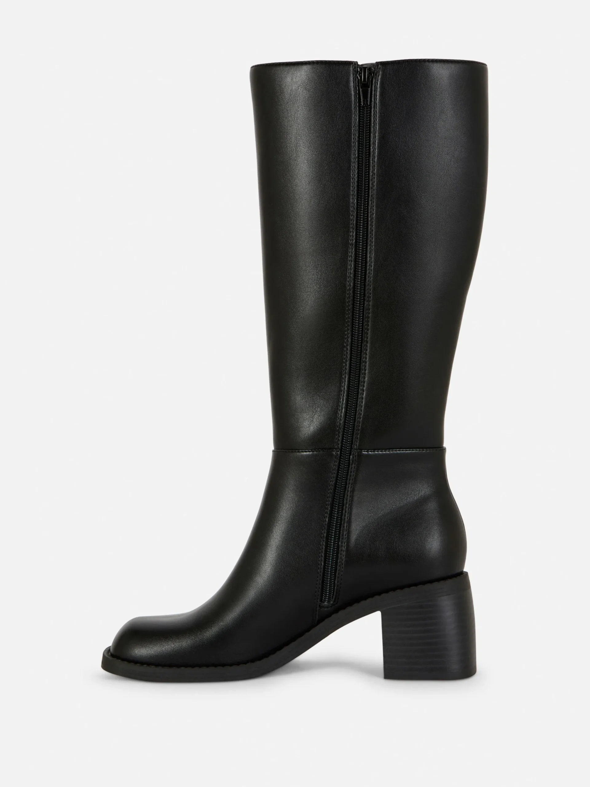 Stiefel|Primark Kniehohe Stiefel Mit Absatz Schwarz