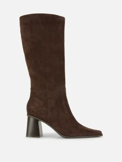 Stiefel|Primark Kniehohe Stiefel Mit Absatz Schokoladenbraun