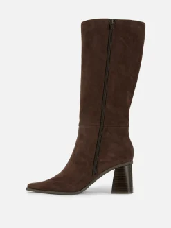 Stiefel|Primark Kniehohe Stiefel Mit Absatz Schokoladenbraun
