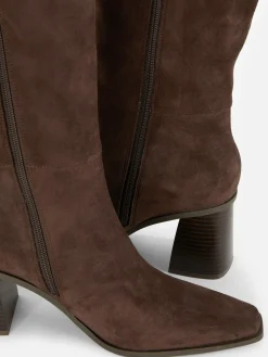 Stiefel|Primark Kniehohe Stiefel Mit Absatz Schokoladenbraun
