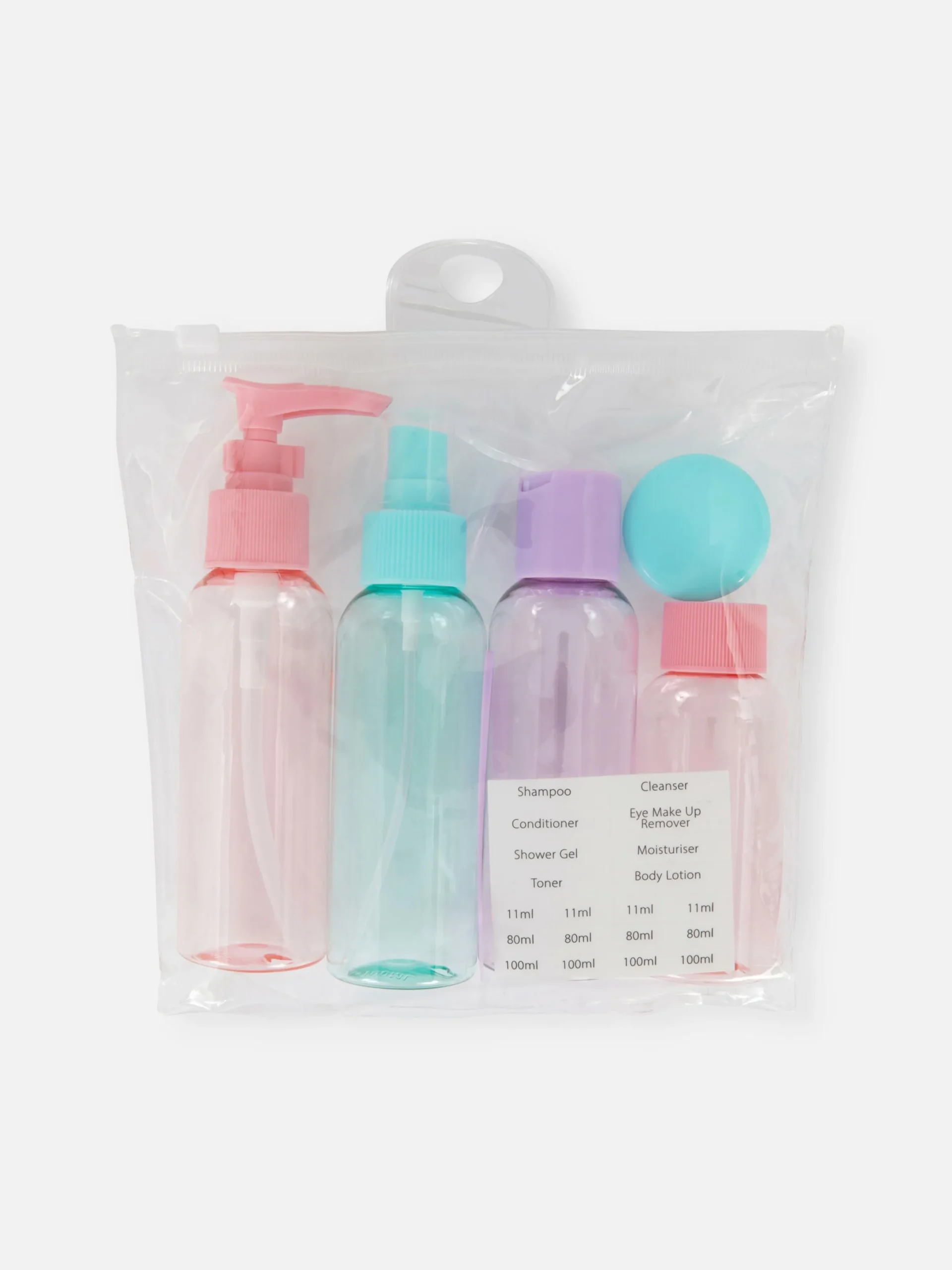 Hautpflege-Tools|Reiseaccessoires|Primark Kosmetikflaschen-Reiseset Multi