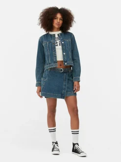Denim|Jacken Und Mäntel|Primark Kragenlose Jeansjacke Mittelblau