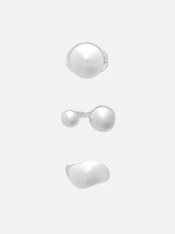 Schmuck|Primark Kugelringe, 3er-Pack Weiß