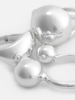 Schmuck|Primark Kugelringe, 3er-Pack Weiß
